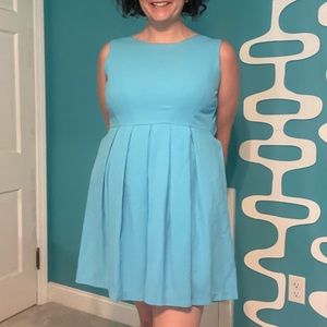 Blue Fit & Flare Dress